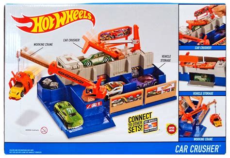 Hot Wheels Car Crusher 164 Die Cast Car Playset Includes 5 Cars Mattel