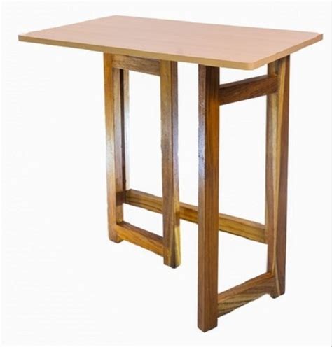 Strong And Durable Rectangular Glossy Finish Teak Wooden Folding Table