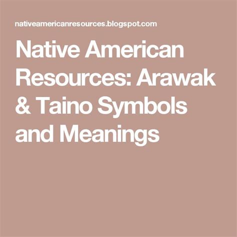 Native American Resources: Arawak & Taino Symbols and Meanings | Taino ...