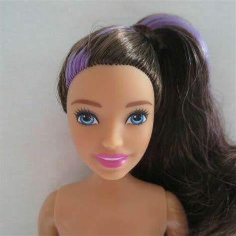 NEW 2020 Mattel Barbie Skipper Doll Brunette Purple Streak High Ponytail Nude EBay