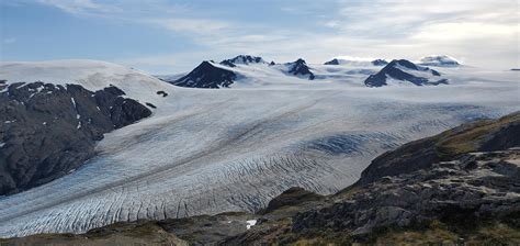 Top of Exit Glacier overlooking Harding Icefield, Kenai Fjords National Park, Alaska [OC ...