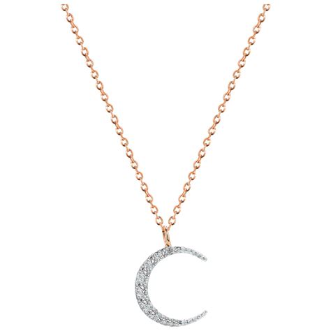 Graduated Diamond Crescent Moon Necklace For Sale At Stdibs Diamond