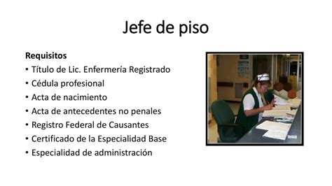 Jefe de piso Apuntes de enfermería uDocz