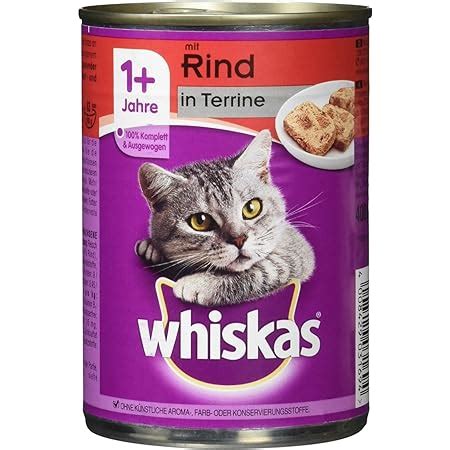 Whiskas Katzenfutter Nassfutter Adult Mit Huhn In Gelee Dosen