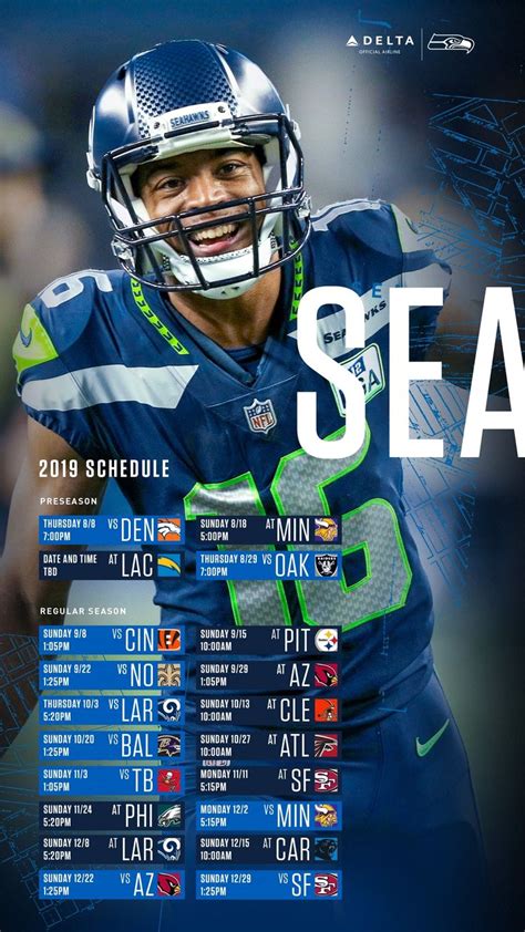 Printable Seahawks Schedule Tv 2019- 2020 | Seahawks schedule, Seahawks, Seattle seahawks