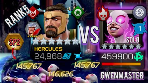 Mcoc Hercules Rank 5 Vs Gwenmaster Kabam Contest Of Champions Youtube