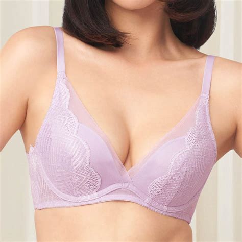 Triumph Aqua Shan Push Up Deep V Bra Stardust Lilac Og Singapore