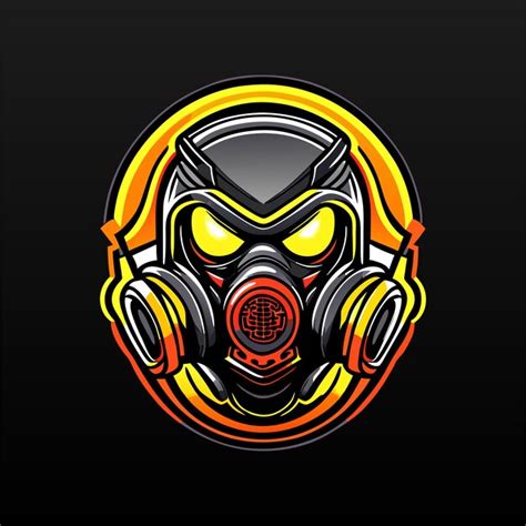 Premium Vector Gas Mask Esport Mascot Gaming Logo Illustration Design