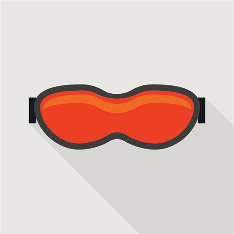 Ski Glasses Icon Flat Style 15390087 Vector Art At Vecteezy