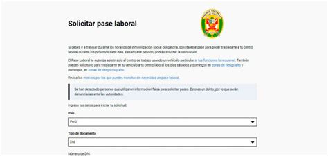 Cuarentena En Per Solicita Aqu Tu Pase Laboral Link