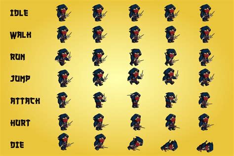 Pixel Character Sprite Sheet 2d Nbkomputer