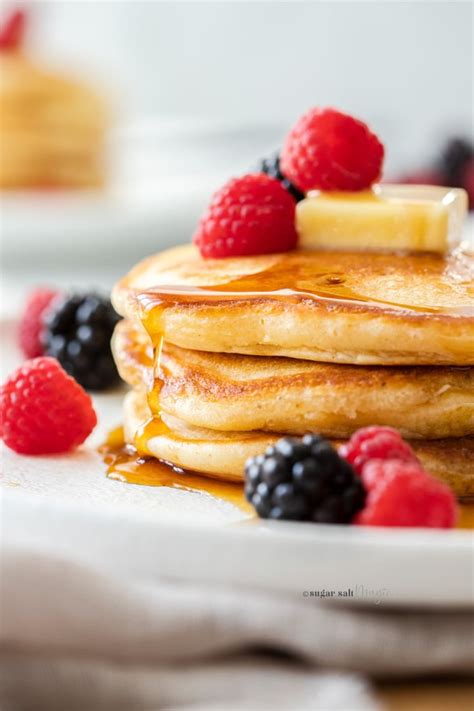 easy fluffy pancakes  scratch sugar salt magic