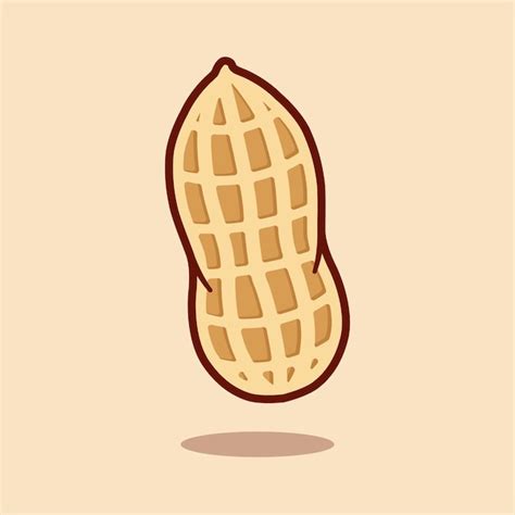 Premium Vector Peanut Cartoon Illustration Premium Cartoon Vector