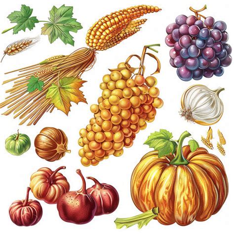 Vector & 4K Harvest Clipart in Photorealistic Style – IMAGELLA