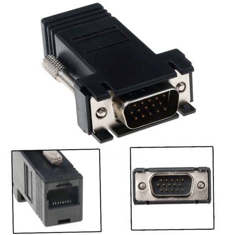 Set Convertoare Pentru Extensie Semnal Vga Tata Rj Mama La Rj