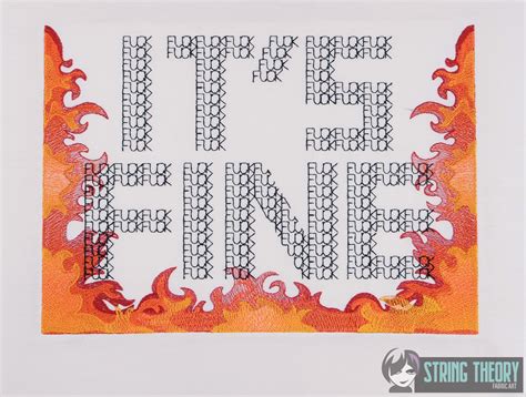 Its Fine Fuck String Theory Fabric Art