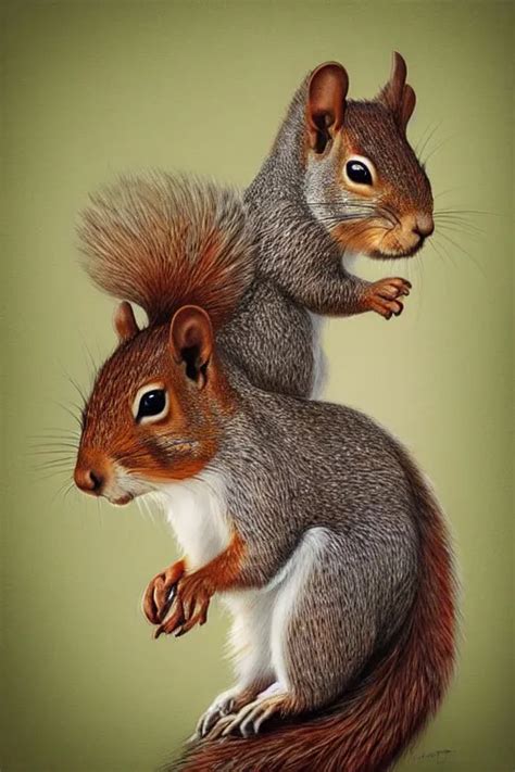 Portrait Of A Buff Squirrel By Artgerm And Wlop Stable Diffusion