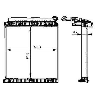 9405000203 LKW Teile24 Wasserkühler passend für Mercedes Benz Atego