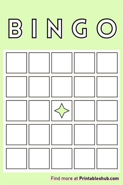 Printable Blank X Bingo Cards Templates Aesthetic Descubra As