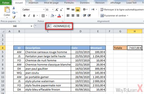 Ntroduire 44 Imagen Formule Calcul Colonne Excel Fr Thptnganamst Edu Vn