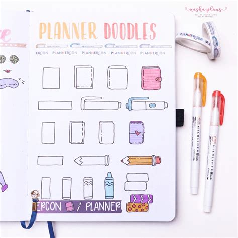 Fun And Easy Bullet Journal Doodles Masha Plans