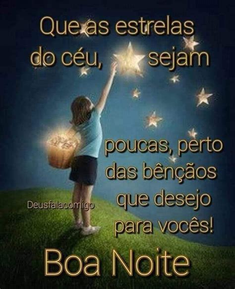 Boa Noite Frase Que As Estrelas Do Céu Sejam Poucas Perto Das Bençãos