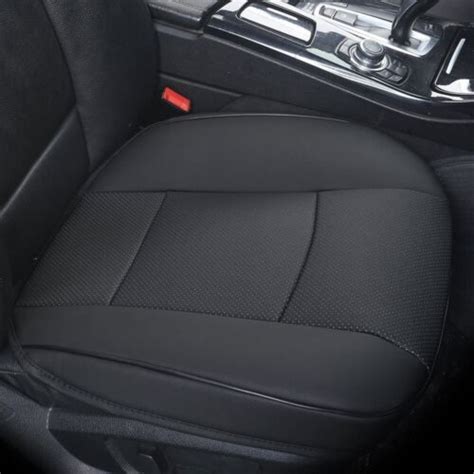 Black Pu Leather Car Front Seat Cover Breathable Chair Mat Full