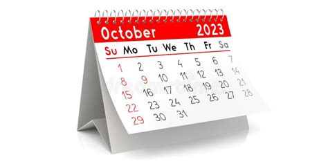 October 2023 Calendar Vector Illustration October 2023 Calender 2023 ...