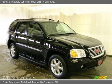 Onyx Black 2007 GMC Envoy SLT 4x4 Light Gray Interior GTCarLot