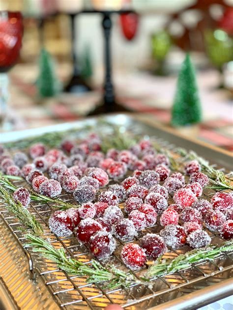 Sugared Cranberries And Rosemary Sprigs The Tiny Fairy