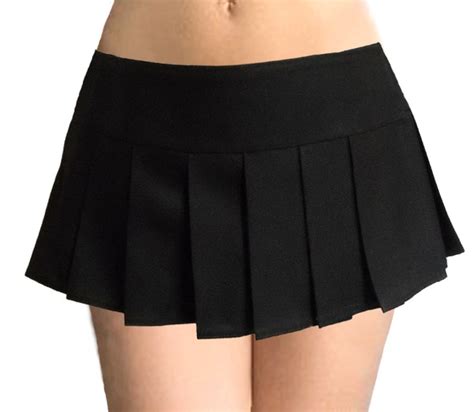 Junior To Plus Size Solid Black Pleated Micro Mini Skirt Etsy Micro