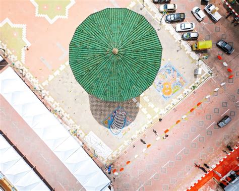 Top View Of The Leaning Tower Of Teluk Intan Is A Clock Tower In Teluk