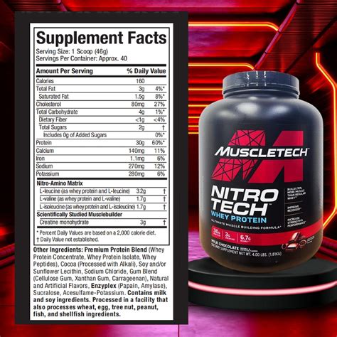 Muscletech Nitro Tech Whey Protein 2lbs 4lbs 10lbs Ultimate Sup