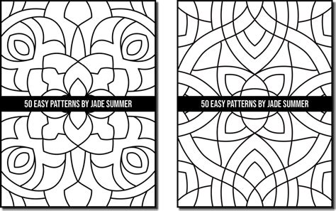 Easy Patterns Adult Coloring Book Jade Summer Kleurboek Voor