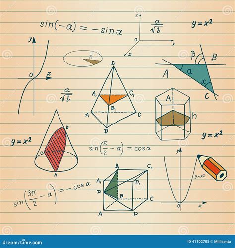 Wiskunde Geometrische Vormen Vector Illustratie Illustration Of Wiskunde Bereken 41102705