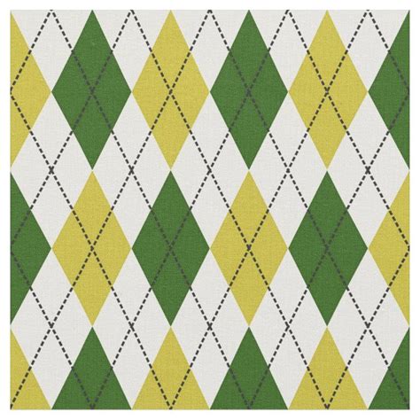 Green And Yellow Argyle Pattern Fabric Argyle Fabric Patterns