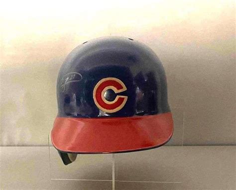 Chicago Cubs Game Used Batting Helmet Signed By Carlos Zambrano With