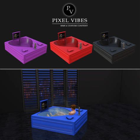 Sims 4 Pixelvibes Heart Bathtub Best Sims Mods