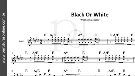 Black Or White Michael Jackson Partitura Youtube