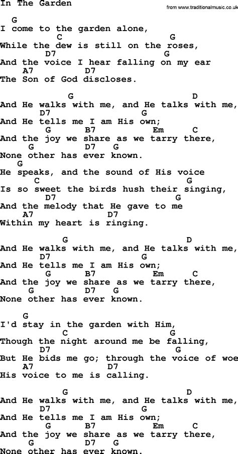 Top 1000 Folk and Old Time Songs Collection: In The Garden - Lyrics ...