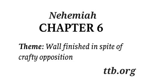 Nehemiah Chapter 6 Bible Study YouTube