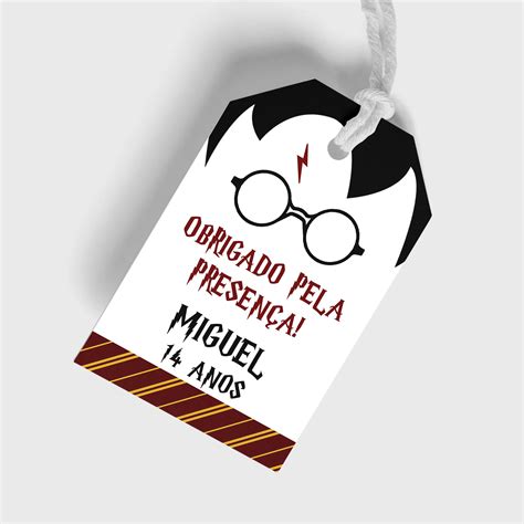 Tag Agradecimento Lembrancinha Harry Potter Criart Papelaria Divertida