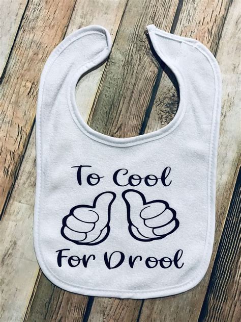 Funny Baby Bib | To Cool For Drool | Baby Shower Gift | Shower Idea ...