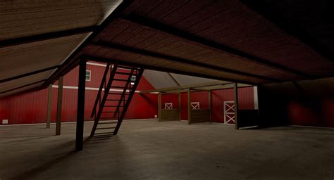 3D barn stable building interior - TurboSquid 1242498