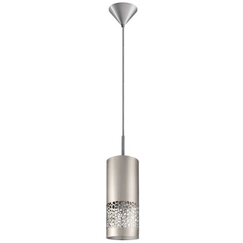 Eglo Carmelia 1 Light Satin Nickel Pendant 201424A The Home Depot