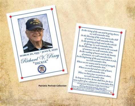 Wallet Sized Laminated Prayer Cards Patriotic Portrait Collection Cherished Keepsakes