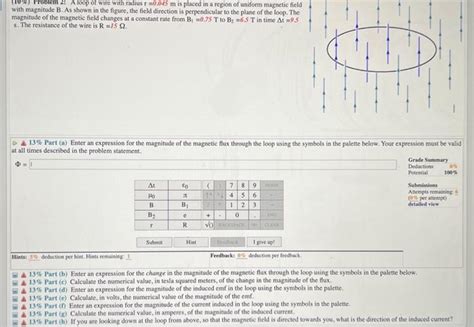 Solved Problem A Loop Of Wire With Radius R Chegg