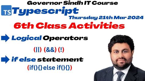 Typescript Th Class Activities Lecture Governor Sindh It Course