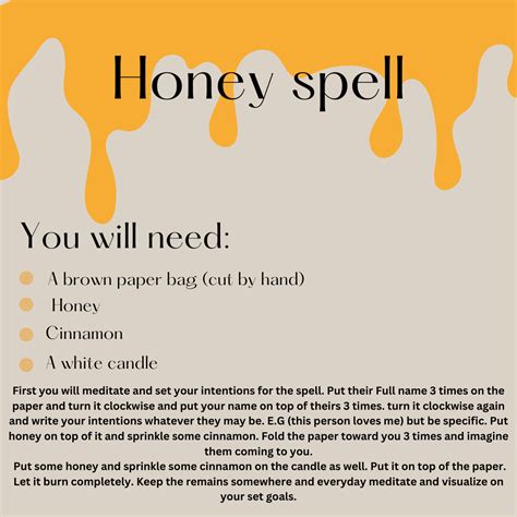 honey spell witch spell book good luck spells magic spell book