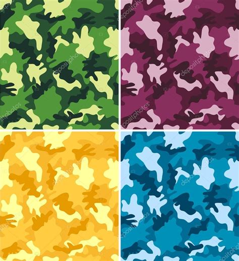 Colorful Camouflage Seamless Patterns Stock Vector Image By Verity Cz